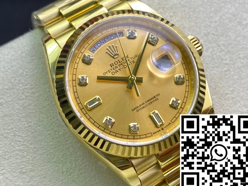 Rolex Yellow Factory Dial M128238-0008 Day-Date Champagne EW Gold 0228